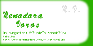 menodora voros business card